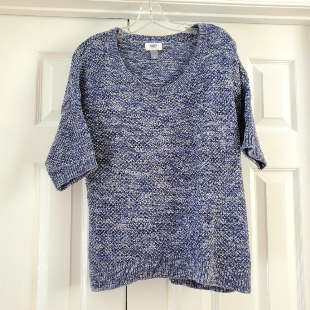 Old Navy Blue and White Sweater 1X